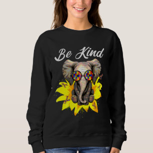 Autism Elephant Sunflower Bekind Autism Awareness Sweatshirt