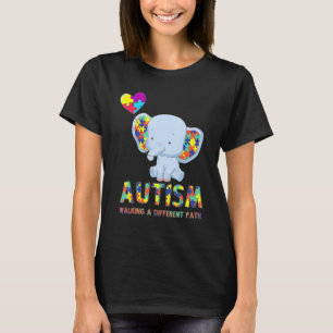 Autism Elephant Walking A Different Path T Shirt F