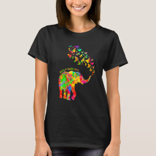 Autism Elephant Watercolor Awareness Mum Kids Auti T-Shirt
