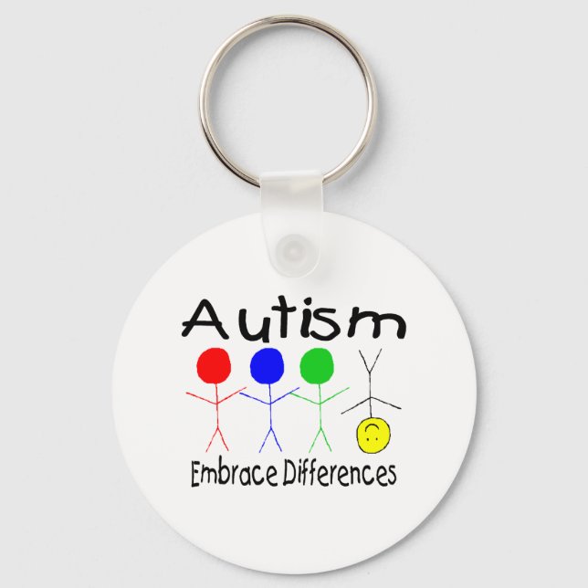 Autism Embrace Differences Key Ring (Front)