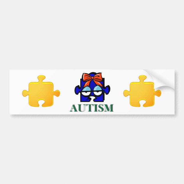 Autism Face Bumper Sticker (Front)