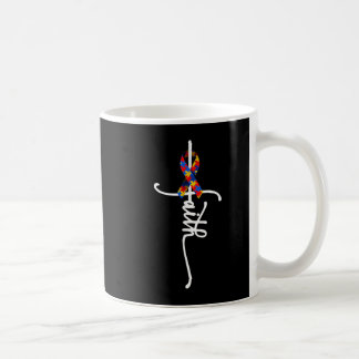 Autism Faith Cross Autism Autistic Funny Autism Aw Coffee Mug