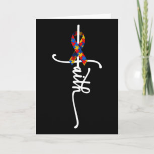 Autism Faith Cross Autism Autistic Gifts Autism Aw Card
