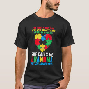 Autism Family Support She Calls Me Grandma Autism T-Shirt