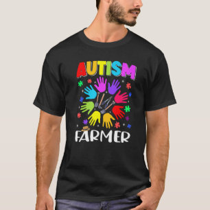 Autism Farmer Puzzle Autism Awareness Autistic Sup T-Shirt