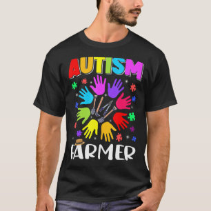 Autism Farmer Puzzle Autism Awareness Autistic Sup T-Shirt