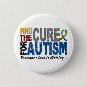 AUTISM Find The Cure 1 6 Cm Round Badge