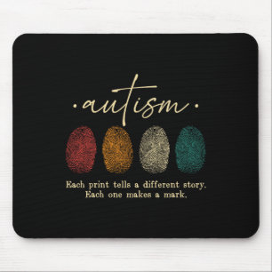 Autism Fingerprint Each Print Tells A Different St Mouse Mat