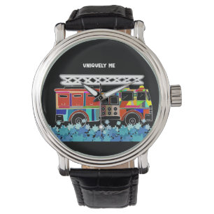 Autism Firetruck puzzle pieces Watch