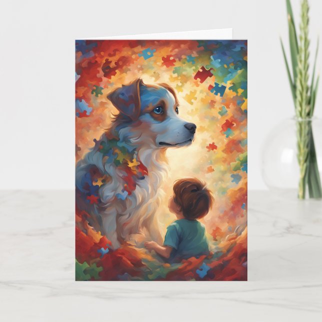Autism Folded Greeting Card (Front)