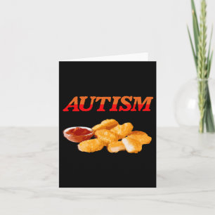 Autism Food Lover Chicken Nugget Foodie Card