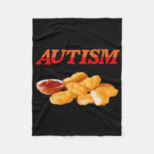 Autism Food Lover Chicken Nugget Foodie Fleece Blanket