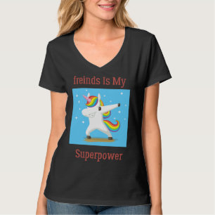 Autism Freinds Is My Superpower Dabbing Unicorn Gi T-Shirt