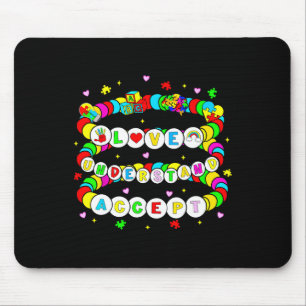 Autism Friendship Bracelet Love Accept Understand Mouse Mat
