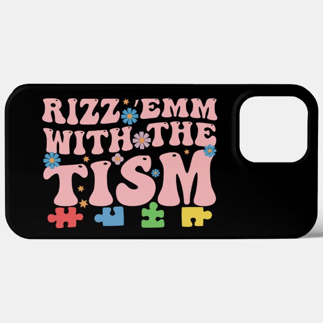Autism Funny Rizz Em With The Tism Meme Autistic Case-Mate iPhone Case (Back (Horizontal))