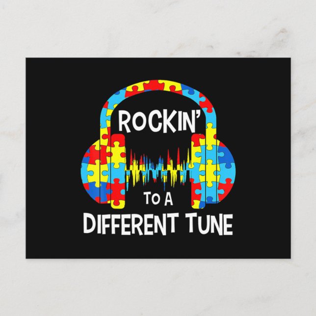 Autism Game - Rocking To A Different Tune For Game Postcard (Front)