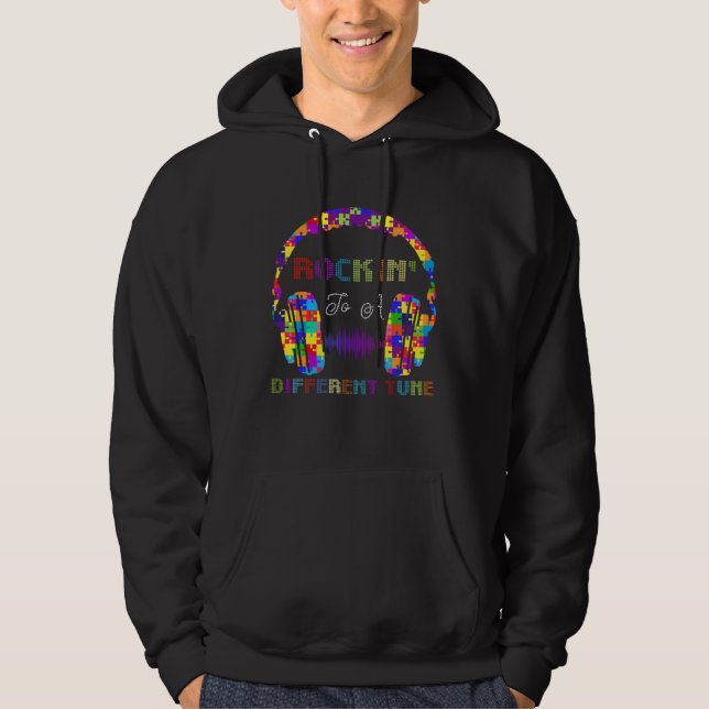 Autism Game Rocking To A Different Tune For Gamer  Hoodie (Front)