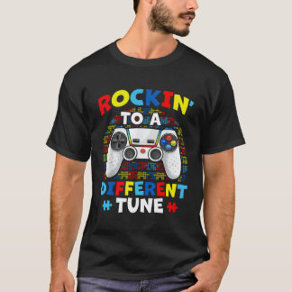 Autism Game  Rocking To A Different Tune For Gamer T-Shirt