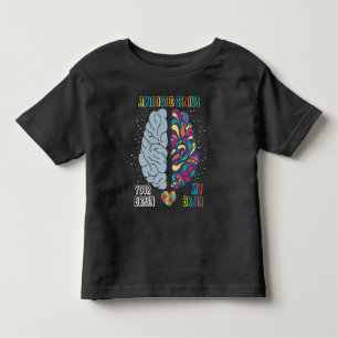 Autism Genius Heart Autistic Colorful Brain Toddler T-Shirt