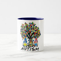 Autism Gnomes Two-Tone Coffee Mug