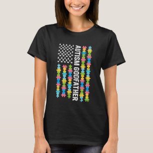 Autism Godfather Awareness I'm A Proud Dad Vintage T-Shirt