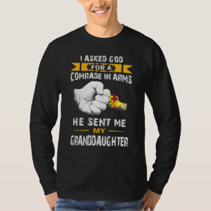 Autism Granddaughter Autism Awareness Men Women Gr T-Shirt