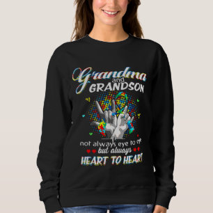 Autism Grandma Grandson Not Always Eye To Eye Sweatshirt