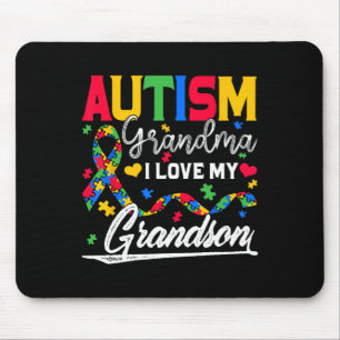 Autism Grandma I Love My Grandson Autism Awareness Mouse Mat