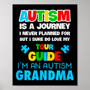 Autism Grandma Neurodivergent Spread Support Aware Poster