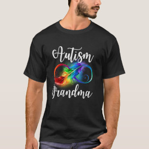 Autism Grandma Neurodiversity Rainbow Infinity Sig T-Shirt