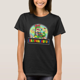 Autism Grandma Saurus Grandmasaurus Rex Dinosaur F T-Shirt