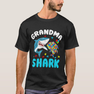 Autism-Grandma Shark Autism Awareness For Grandmo T-Shirt