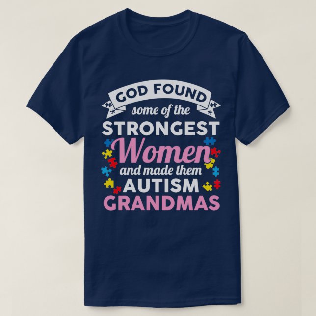 Autism Grandmas T-Shirt (Design Front)