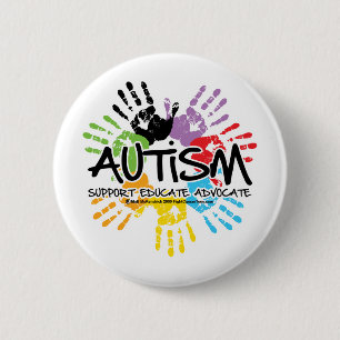 Autism Handprint 6 Cm Round Badge