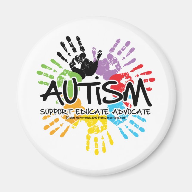 Autism Handprint Magnet (Front)