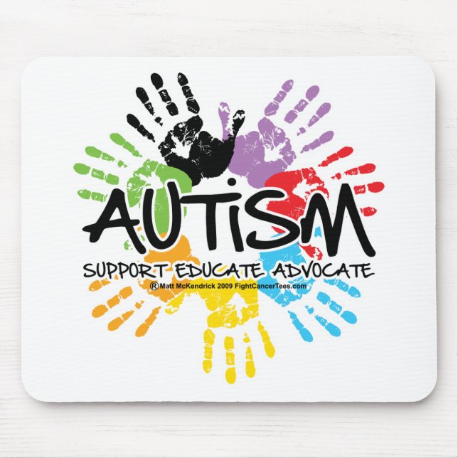 Autism Handprint Mouse Mat (Front)