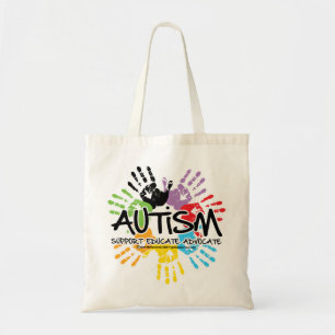 Autism Handprint Tote Bag