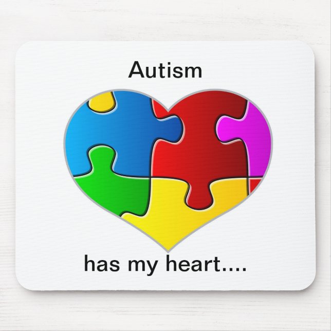 Autism has my heart mouse pad... mat (Front)