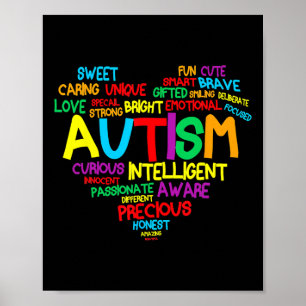 Autism Heart Autism Awareness Proud Autism Mum Gif Poster