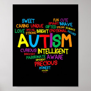 Autism Heart Autism Awareness proud Autism Mum Gif Poster