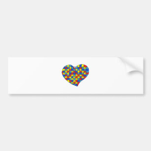 Autism Heart Bumper Sticker