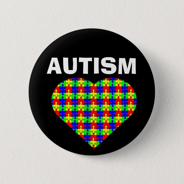 Autism Heart Button (Front)