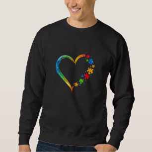 Autism Heart Love Autistic Pride Autism Awareness Sweatshirt