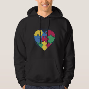 Autism Heart Puzzle Autism Awareness Month Hoodie