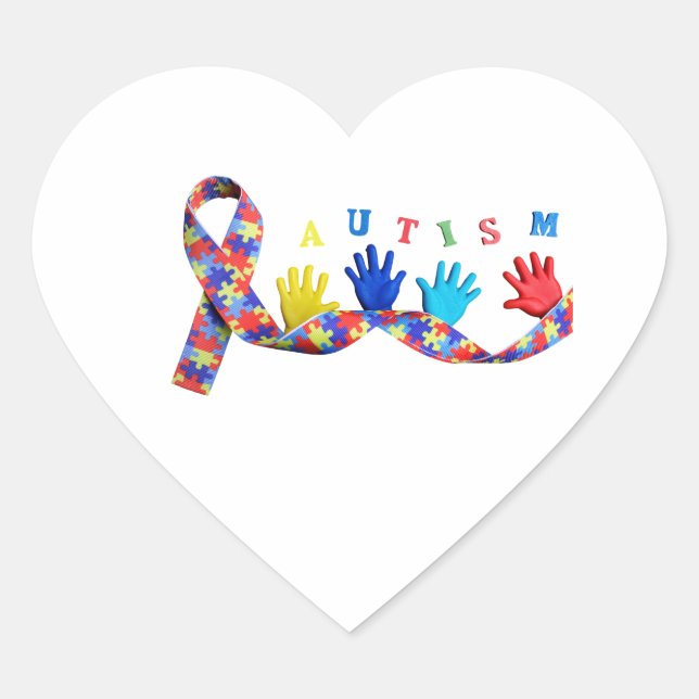 Autism Heart Sticker (Front)