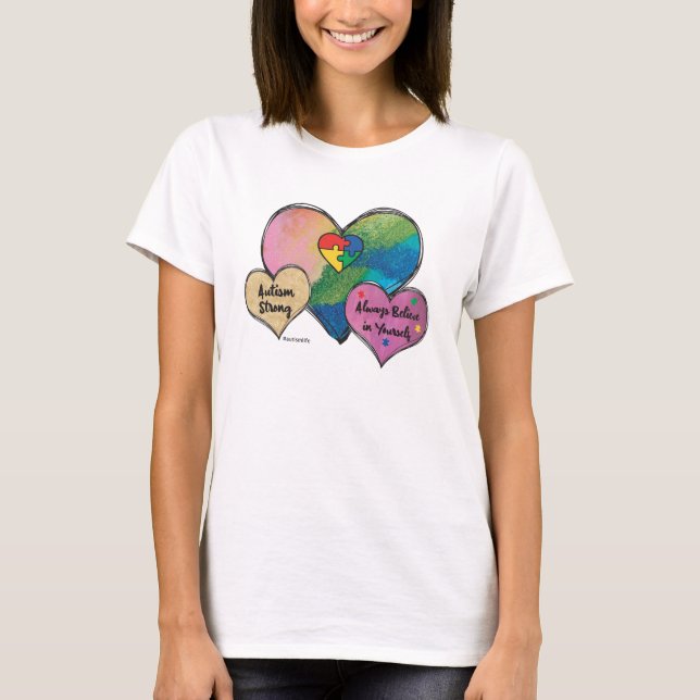 Autism Hearts T-Shirt (Front)