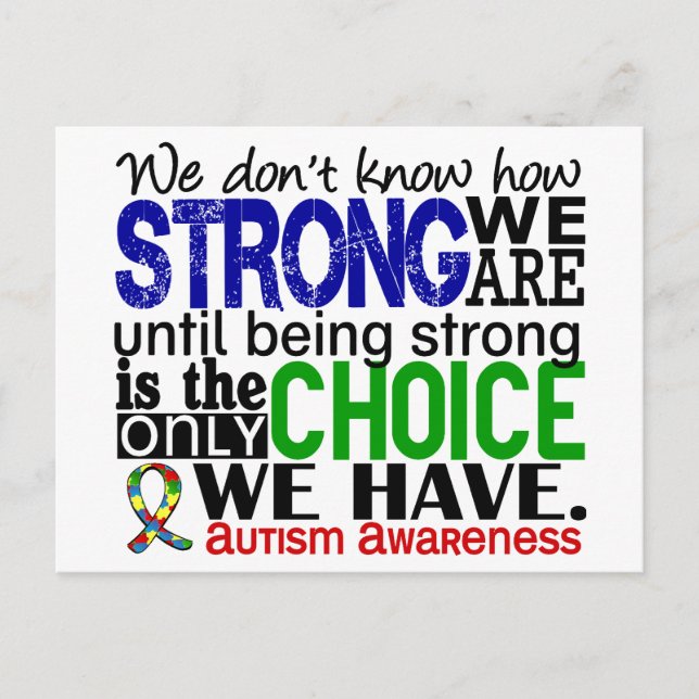 Autism How Strong We Are Postcard (Front)