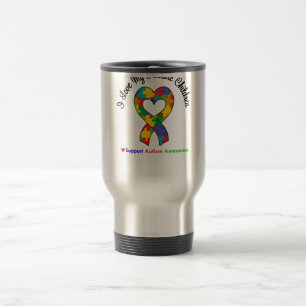 Autism I Love My Autistic Children Travel Mug