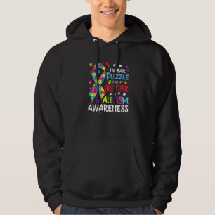 Autism I Wear Puzzle For My Cute Brother Autism Aw Hoodie