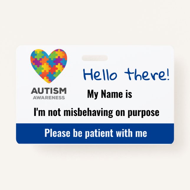 Autism ID Badge (Front)